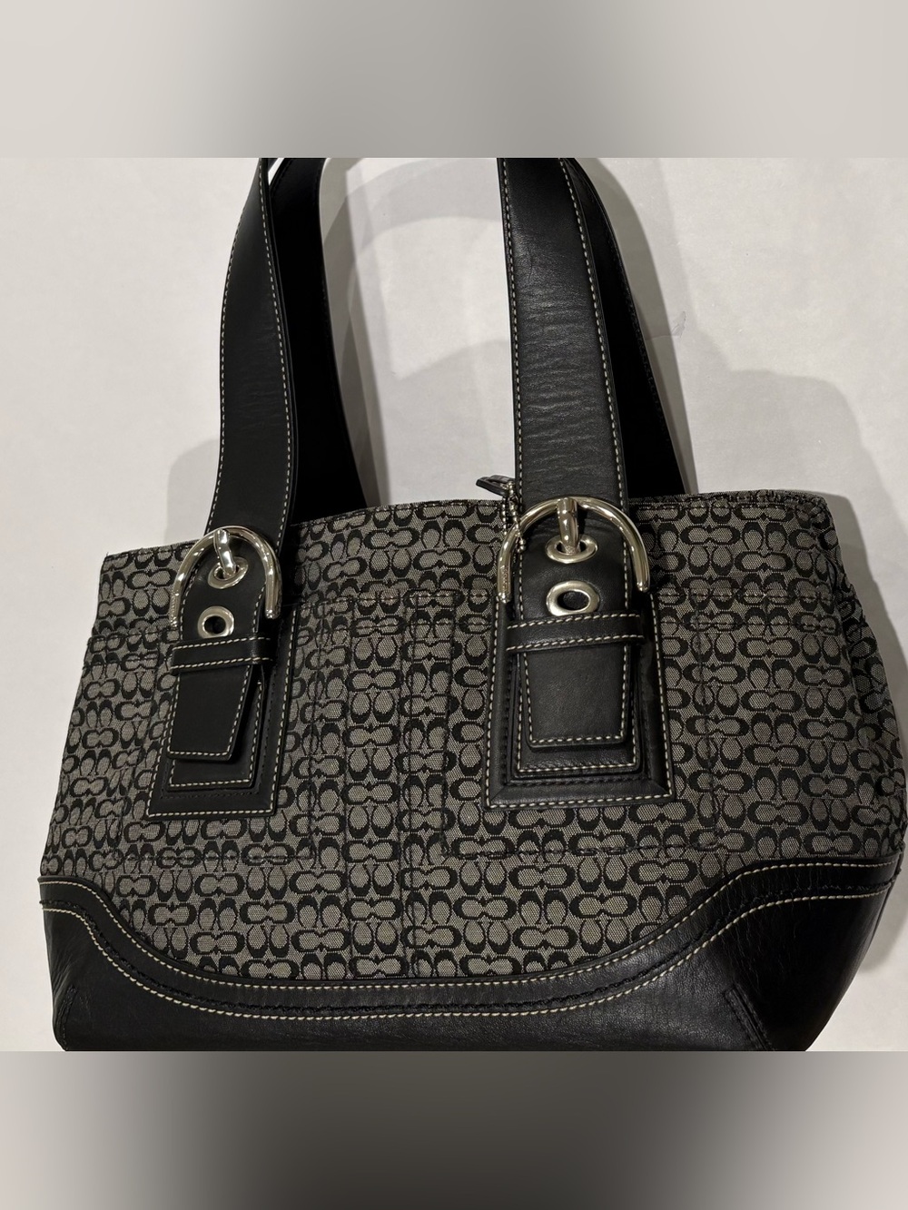 Y2K Era Coach Soho Signature Jacquard Satchel Bag F10927